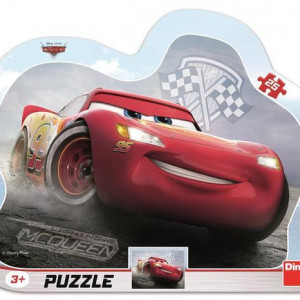 Puzzle cu rama - Cars 3: Fulger McQueen (25 piese)