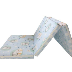 Saltea Pliabila copii MyKids Spuma Poliuretanica (Burete) Baby Teddy Blue