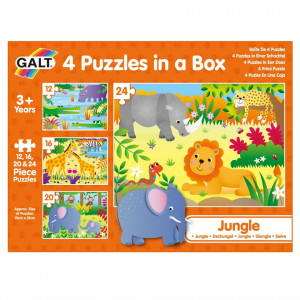 Set 4 puzzle-uri Jungla (12, 16, 20, 24 piese)