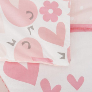 Set de pat 2 piese pentru bebelusi Comfi-Dreams Lovebirds 843022