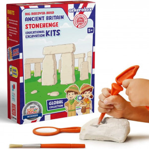 Arkerobox - Set arheologic educational si puzzle 3D, Marea Britanie antica, Stonehenge