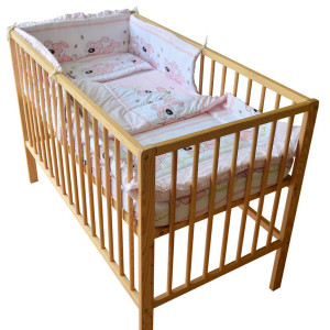 Lenjerie MyKids Catelus Roz 4 Piese 120x60