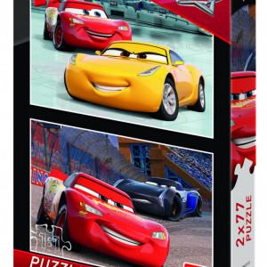 Puzzle 2 in 1 - Cars 3: Cursa cea mare (2 x 77 piese)