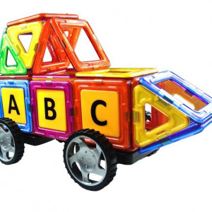 Set de constructie magnetic - 66 piese