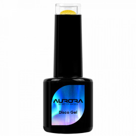 Oja Semipermanenta Disco Aurora Secret 15ml, Culoare Galben, No. 09, Cantitate 15ml