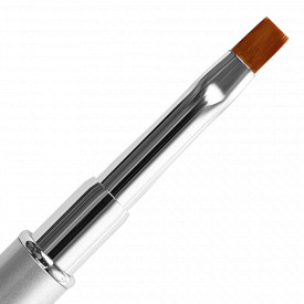 Pensula Unghii Aplicare Gel Nr 4 Varf Drept, Silver Shine