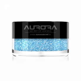 Sclipici Unghii Mirror cu Efect Oglinda Ice Blue No 6