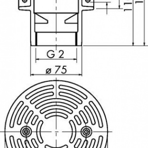 Grilaj pentru sifon 70 E