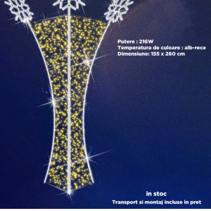 Decorative lights for 3D pole