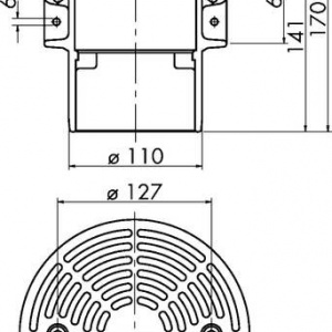 Grilaj pentrru sifon 100 E