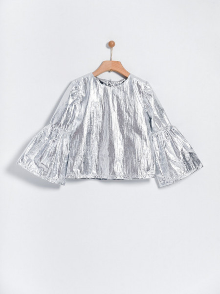 Silver metallic blouse