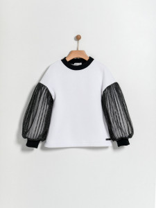 Bluza cu maneci voal