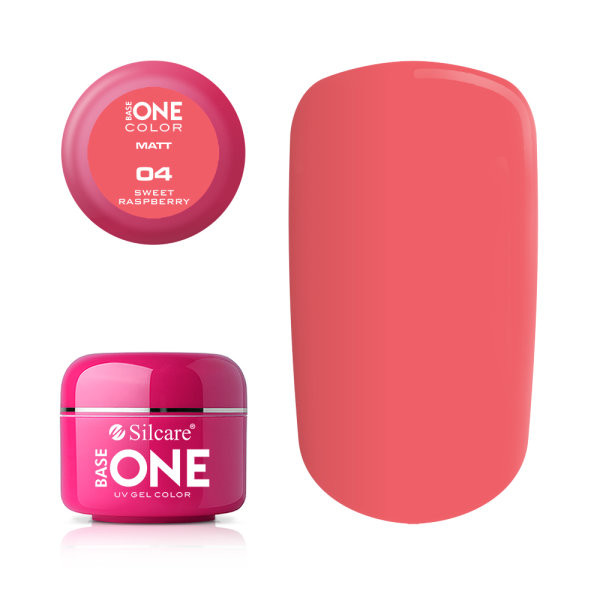 Gel uv Color Base One Silcare Matt Sweet Raspberry 04