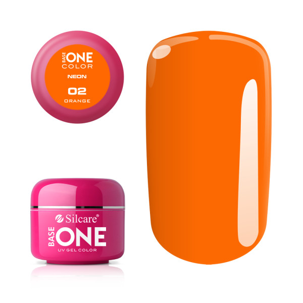 Gel UV Color Base One Silcare Neon Orange 02 baseone.ro imagine noua 2022