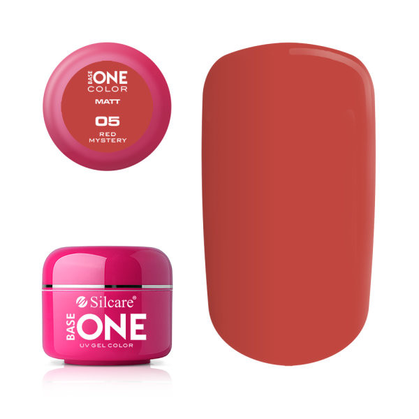 Gel uv Color Base One Silcare Matt Red Mystery 05