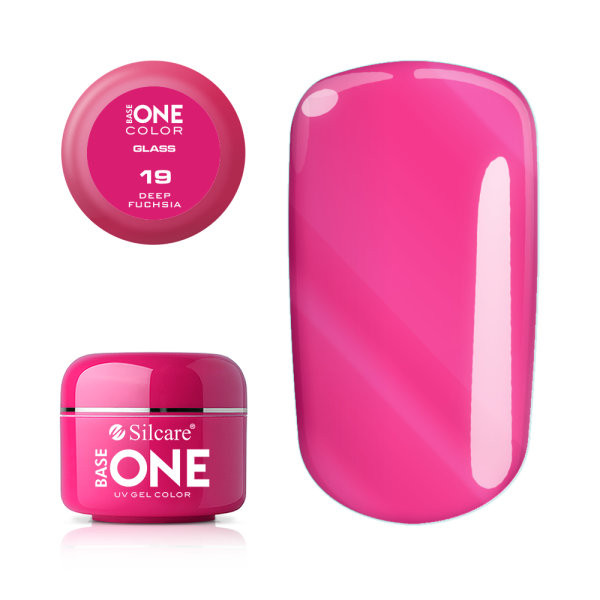 Gel uv Color Base One Silcare Glass Deep Fuchsia 19 baseone.ro imagine noua 2022