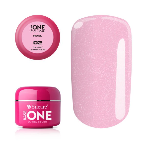 Gel uv Color Base One Silcare Pixel Candy Shimmer 02 baseone.ro imagine noua 2022