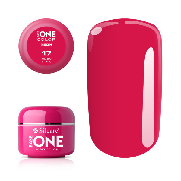 Gel UV Color Base One Silcare Neon Ruby Pink 17 baseone.ro imagine noua 2022