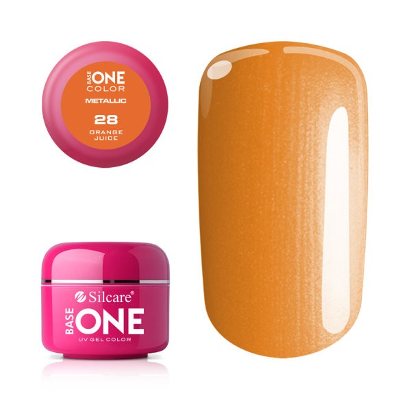Gel uv color base one 5g metalic orange juice 28
