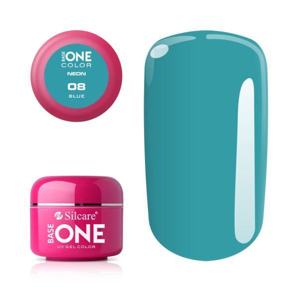 Gel UV Color Base One Silcare Neon Blue 08 baseone.ro