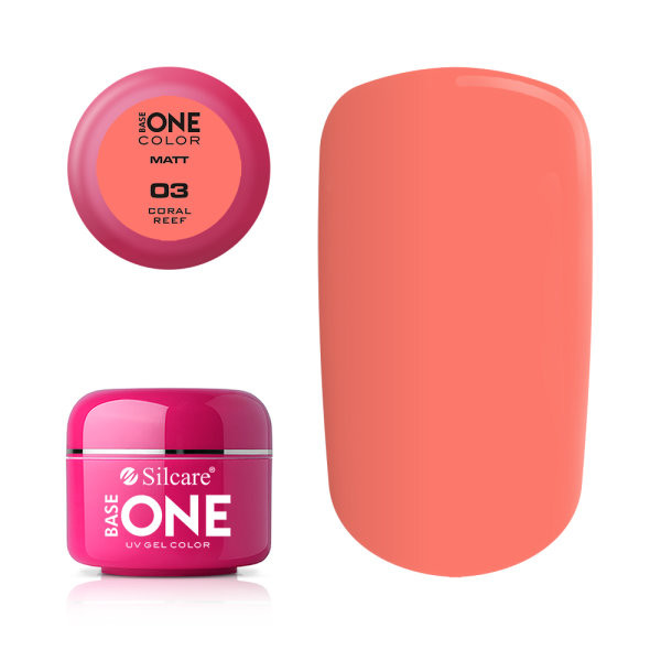 Gel uv Color Base One Silcare Matt Coral Reef 03 baseone.ro imagine noua 2022