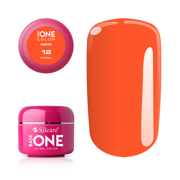 Gel UV Color Base One Silcare Neon Coral 12