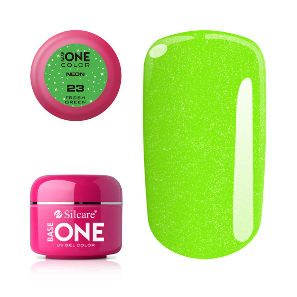 Gel UV Color Base One Silcare Neon Fresh Green 23 baseone.ro imagine noua 2022