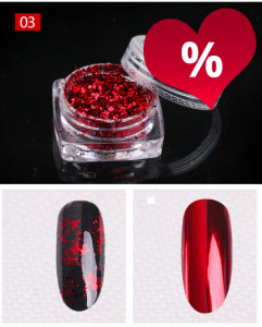 Pudra cu Efect de Oglinda Platinum F407-03 RED