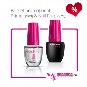 Pachet Promotional Primer Base One 9ml+Nail Prep 9ml