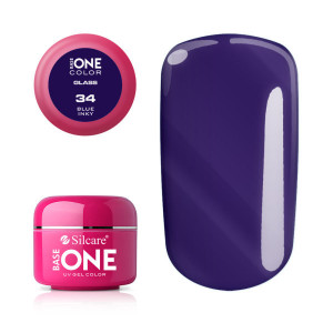 Gel uv Color Base One Silcare Glass Blue Inky 34