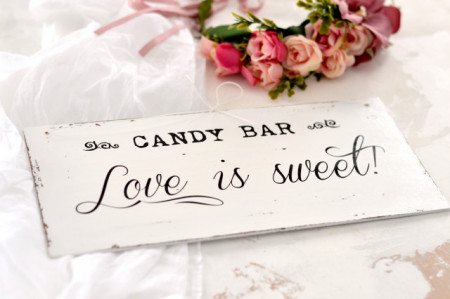 Semn decorativ | Candy Bar "Love is sweet"