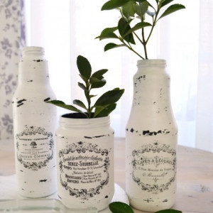 Vaze frantuzesti (inalte) Shabby French Jars | Shabby French Jars