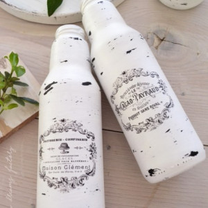 Vaze frantuzesti (inalte) Shabby French Jars | Shabby French Jars