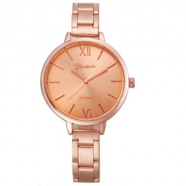 Ceas Geneva de dama cu bratara ingusta - rose gold