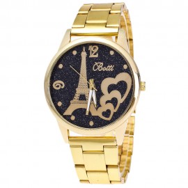 Ceas dama Loving Eiffel Tower - Black & Gold