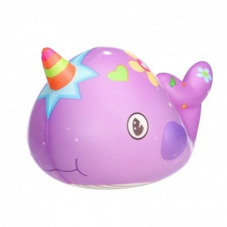 Jucarie Squishy parfumata, model balenuta - mov