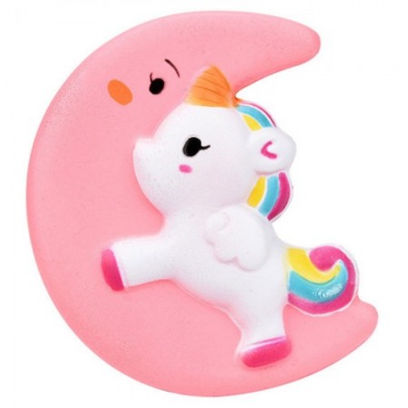 squishy unicorn cu semiluna roz