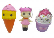 Jucarii Squishy ieftine, parfumate, set 2 inghetate + squishy tip papusa LOL