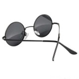 Ochelari de soare Dark Black, stil retro, rama metalica