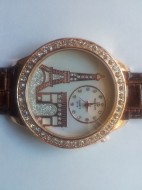 Ceas de dama cu Turnul Eiffel - disponibil in 4 culori