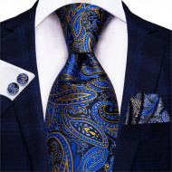 Set cravata + batista + butoni - matase naturala 100% - model 90