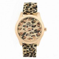 Ceas dama Geneva, model leopard, pe auriu