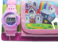 Ceas pentru fetite cu portofel, My Little Unicorn