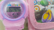 Set Ceas pentru fetite cu portofel, tip Minnie Mouse, model 2
