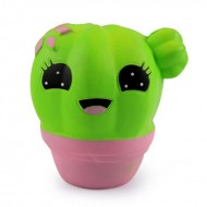 Jucarie Squishy parfumata, model fetita cactus cu floricica