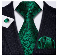 Set cravata + batista + butoni - matase naturala 100% - model 106