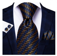 Set cravata + batista + butoni - matase naturala 100% - model 85