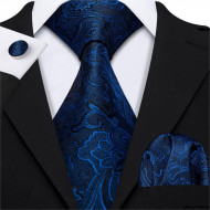 Set cravata + batista + butoni - matase naturala 100% - model 62