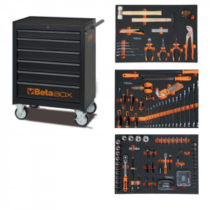Dulap mobil 6 sertare si 196 scule, C04BOX VU