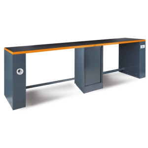 Banc de lucru dublu, 4m, gri C55PRO-BG/D4